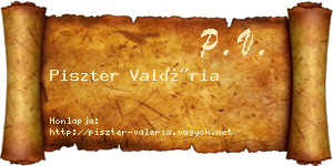 Piszter Valéria névjegykártya