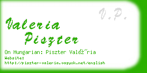 valeria piszter business card